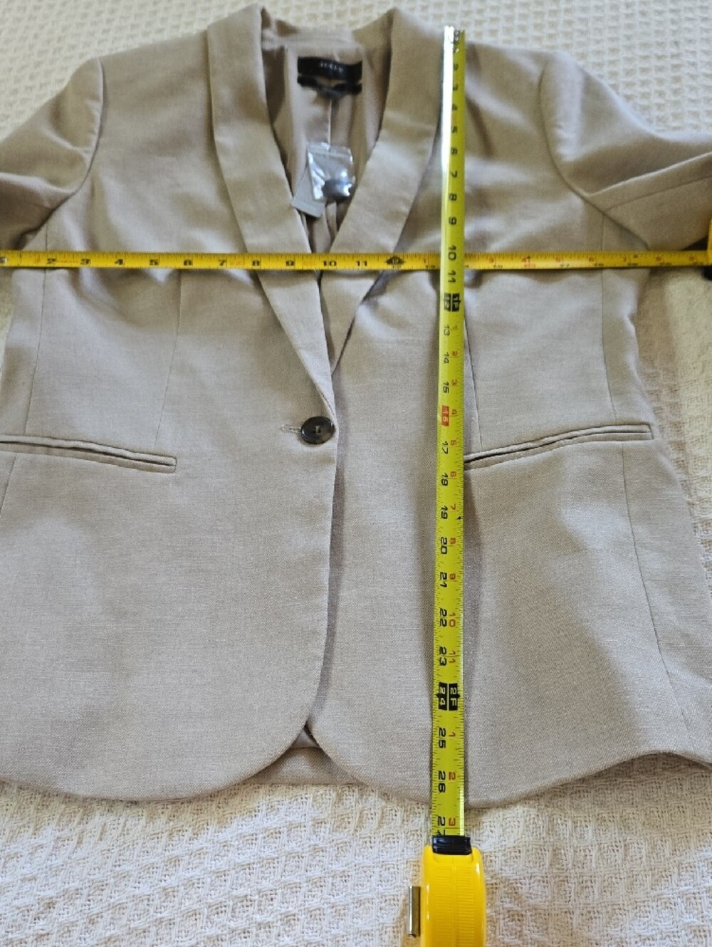 NWT JCrew Womens Beige Shawl Collar Linen Single-Button Blazer - Picture 6 of 7